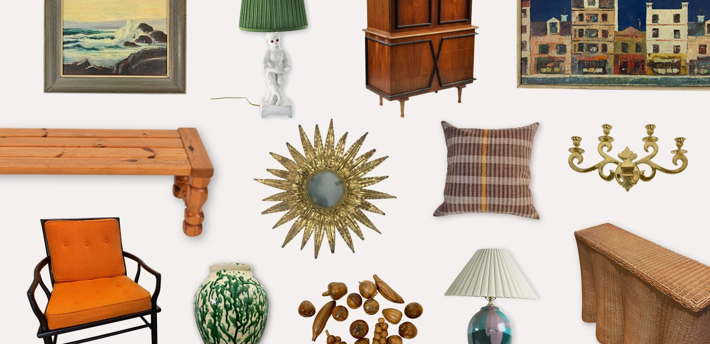 and found Vintage Home Decor Furniture and Artwork Product Collage