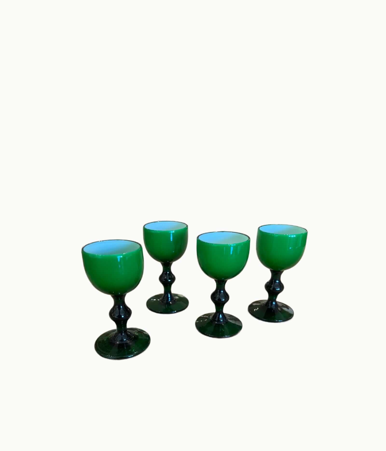 Vintage Carlo Moretti handblown Cordial glasses from Italy