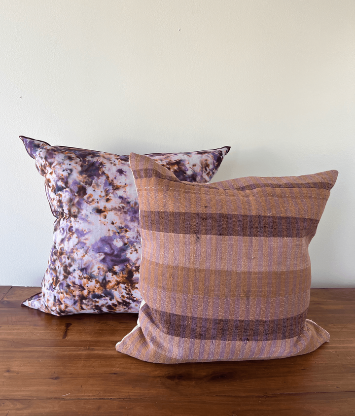 Plum Marble Design Square Pillow - andfoundfurnishings