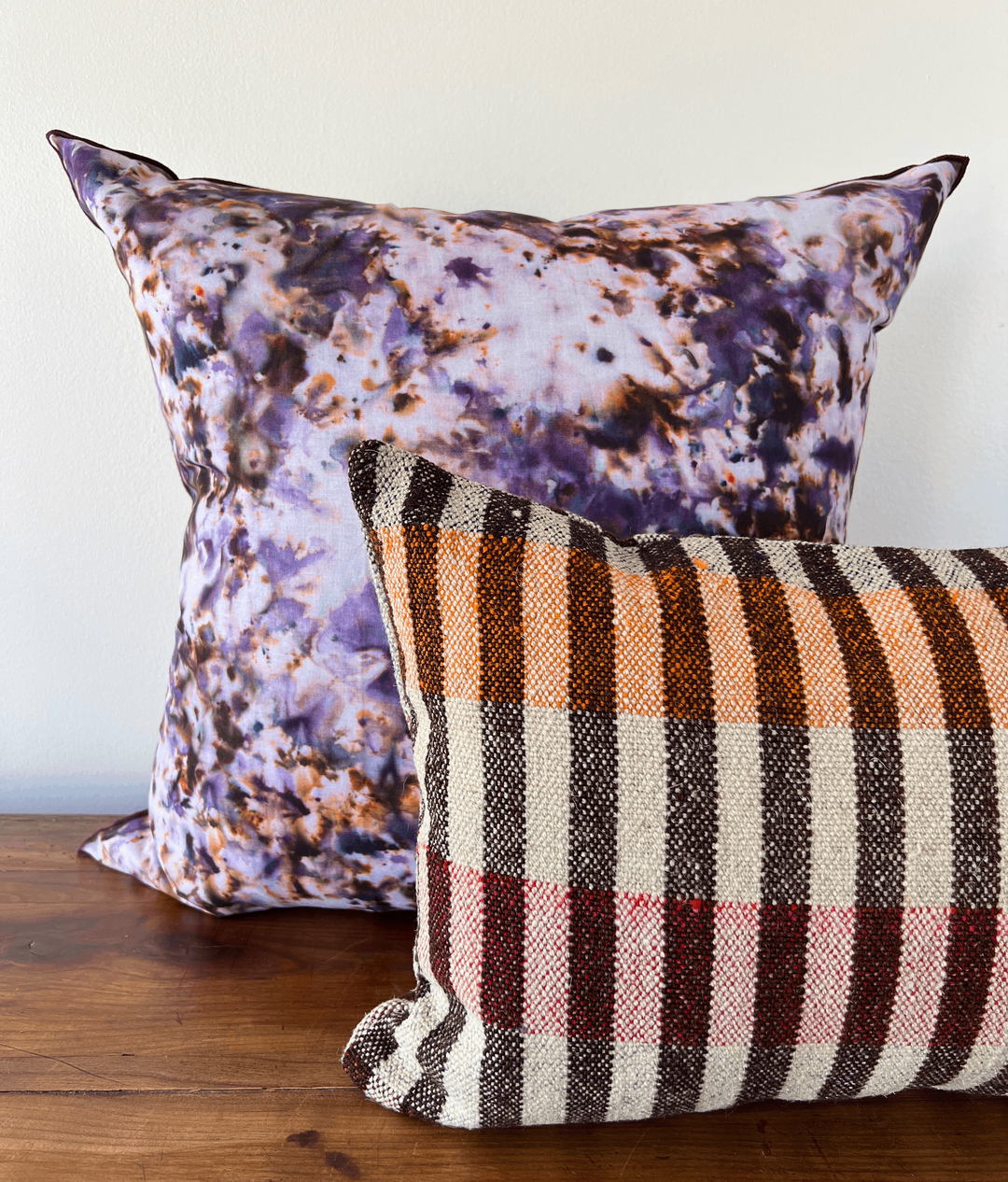 Plum Marble Design Square Pillow - andfoundfurnishings