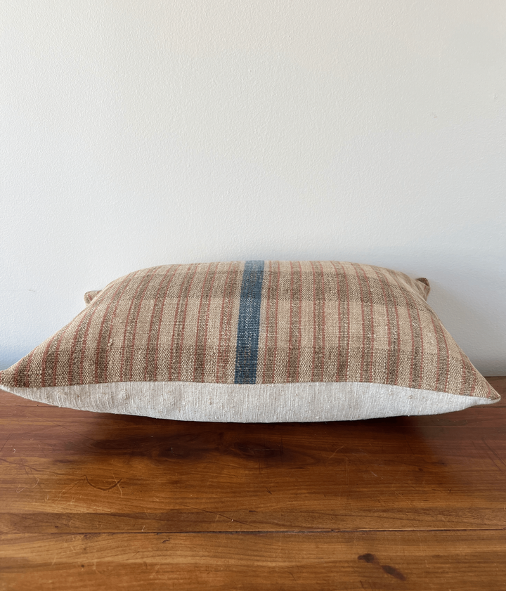 Handwoven Grain-Sack Pillow from Portugal - andfoundfurnishings