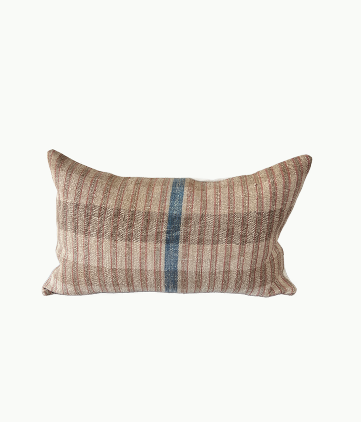 Handwoven Grain-Sack Pillow from Portugal - andfoundfurnishings