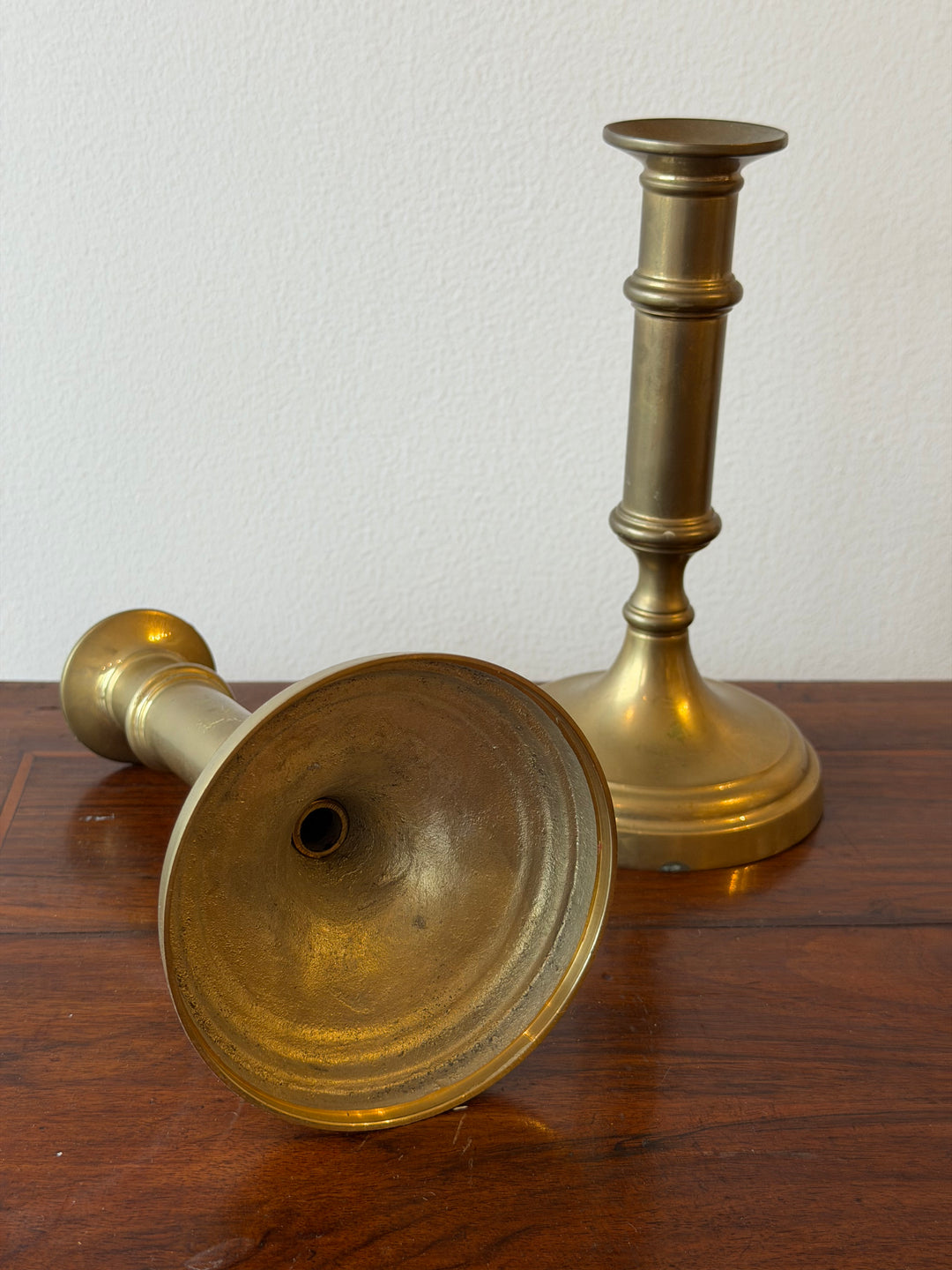 Mid-Century Brass Candle Holders