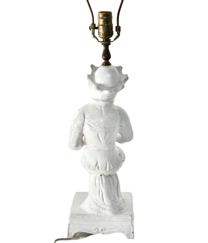 Italian Glazed Terracotta Singerie Monkey Lamp