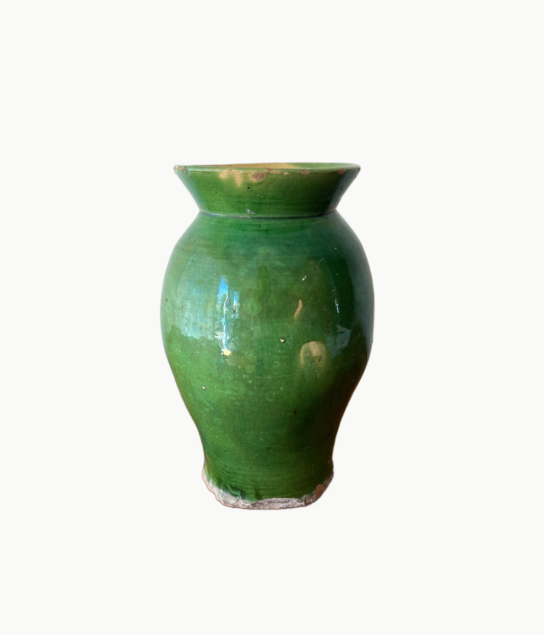 Italian antique green ceramic vase Pugliacopy