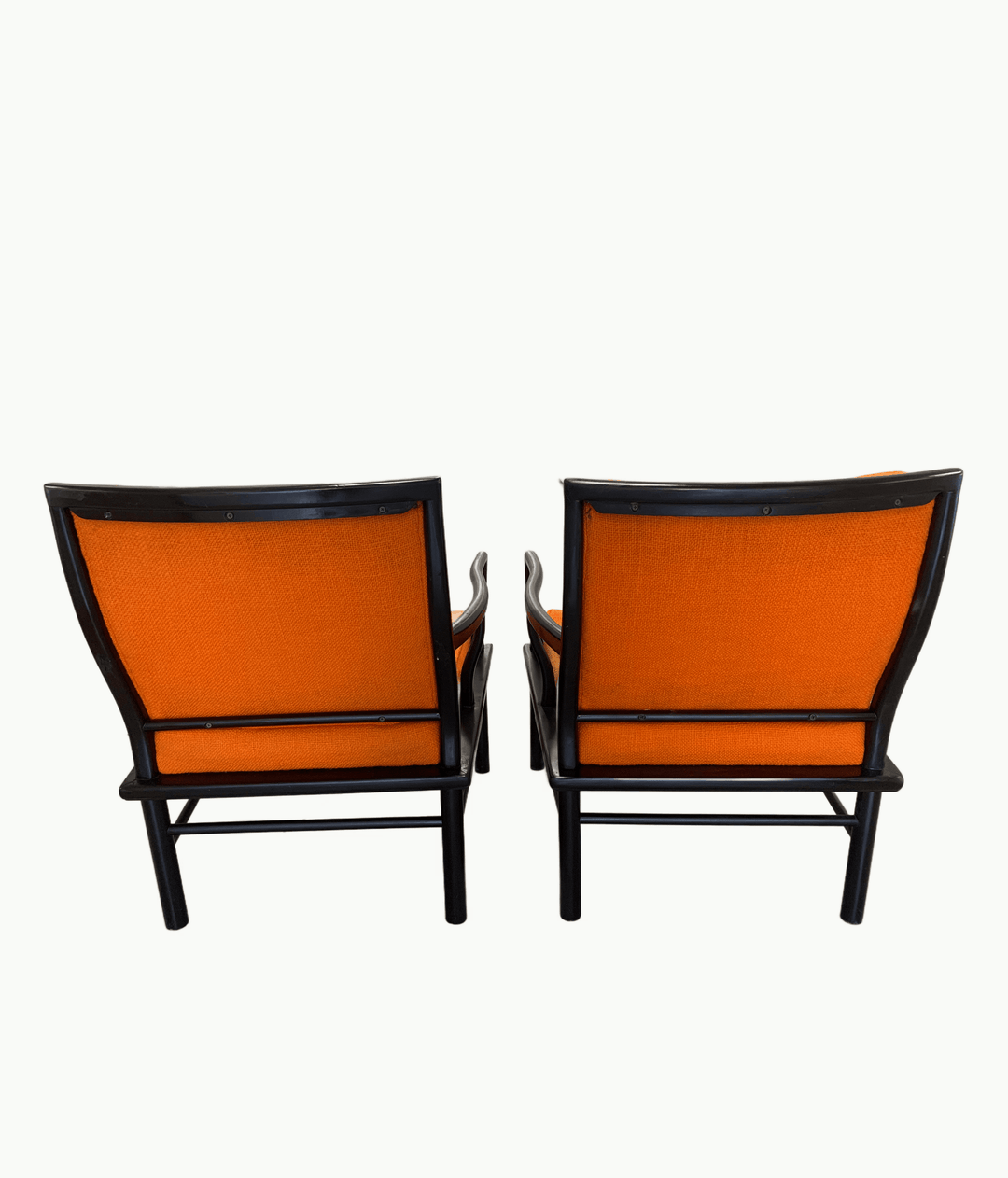 Mid-Century Modern Chinoiserie Armchairs - andfoundfurnishings