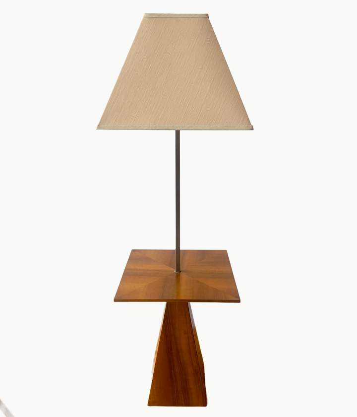 Mid-Century Harvey Probber Walnut Floor Lamp With Table