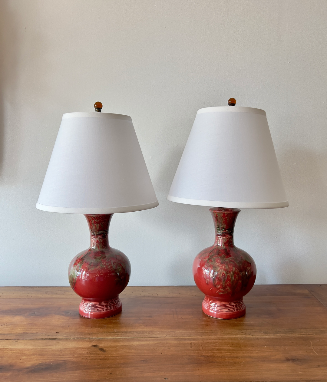 Pair of Vintage Petite Pottery Lamps