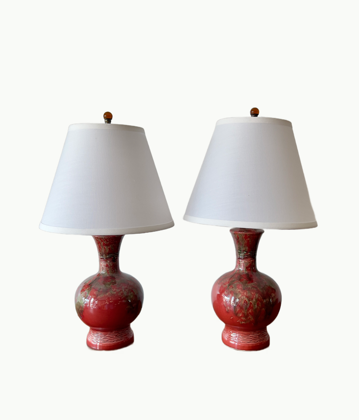 Pair of Vintage Petite Pottery Lamps