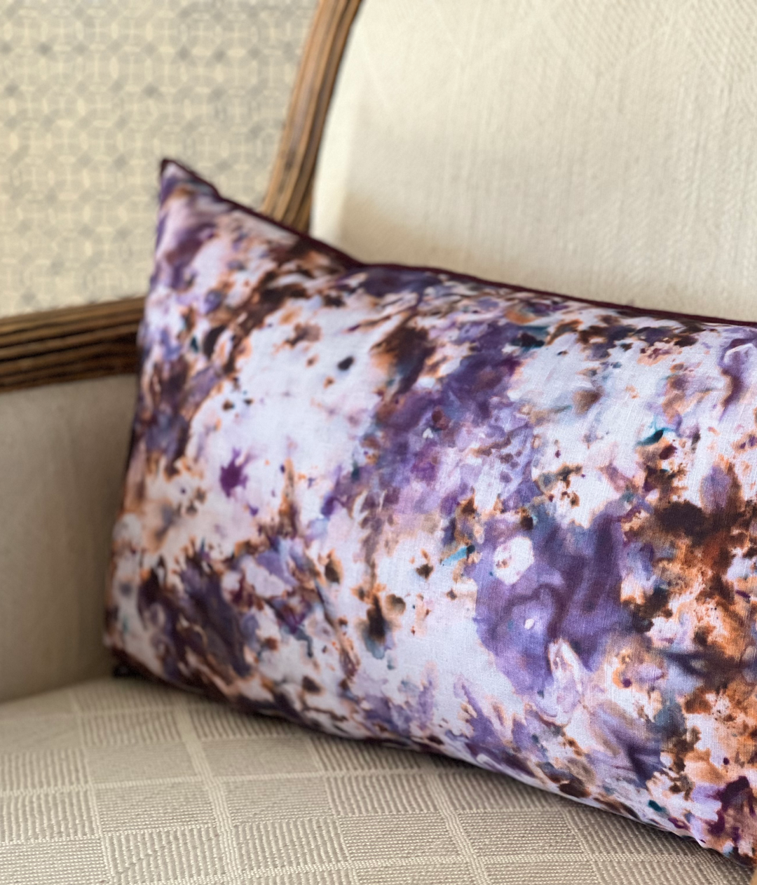 Plum Design Lumbar Pillow - Plum - andfoundfurnishings