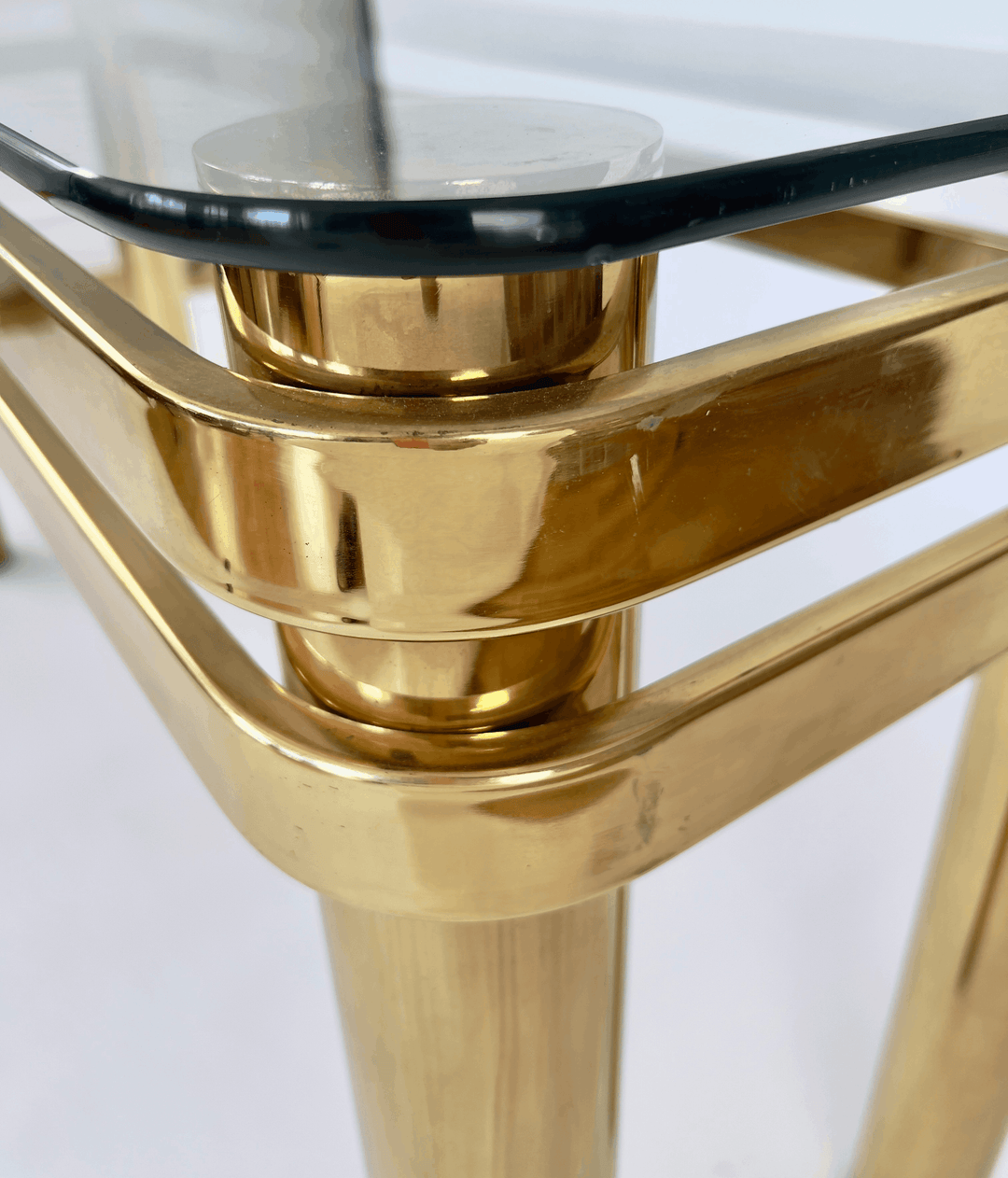 Vintage Brass cosole Table in the Manner of Pace Collection