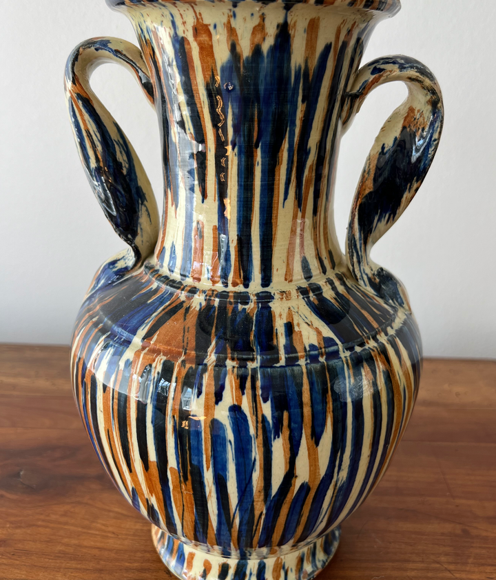 Vintage Handmade Ceramic Vase From Spain - andfoundfurnishings