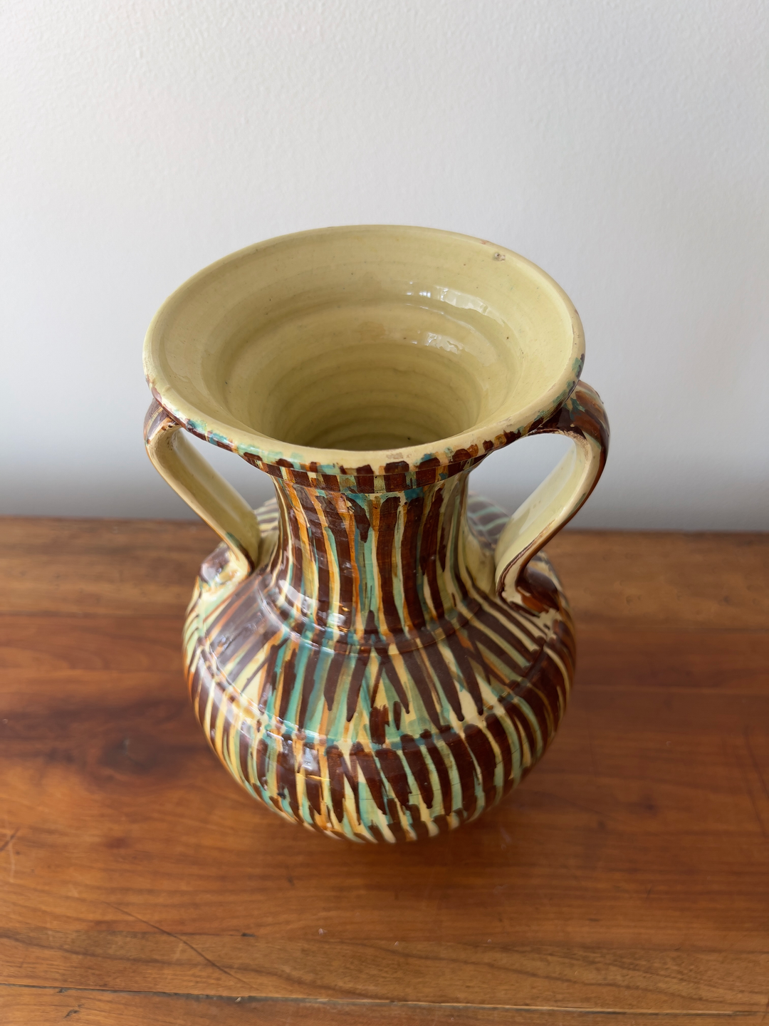 Vintage Handmade Ceramic Vase From Spain - andfoundfurnishings