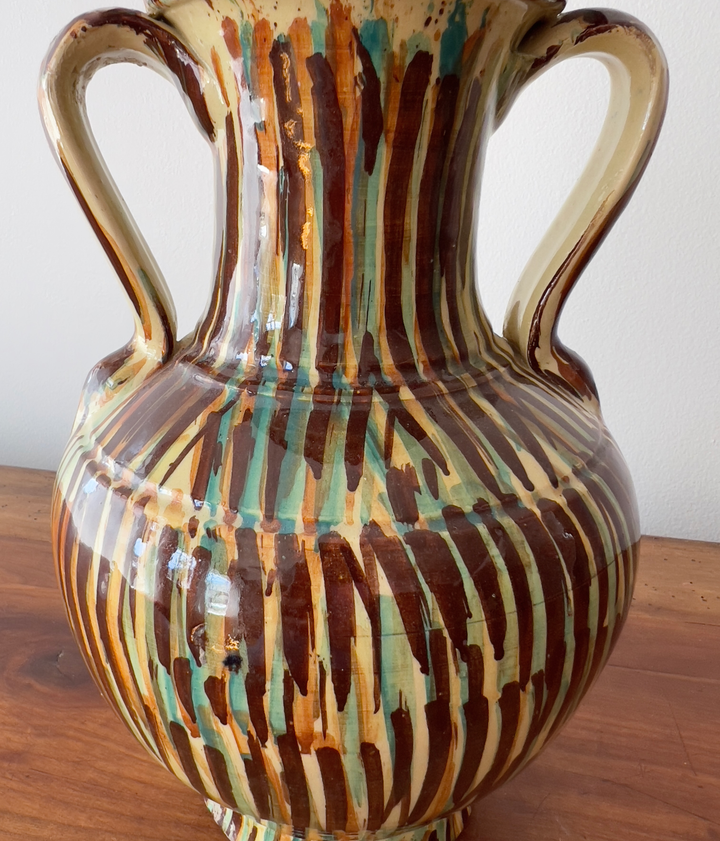 Vintage Handmade Ceramic Vase From Spain - andfoundfurnishings