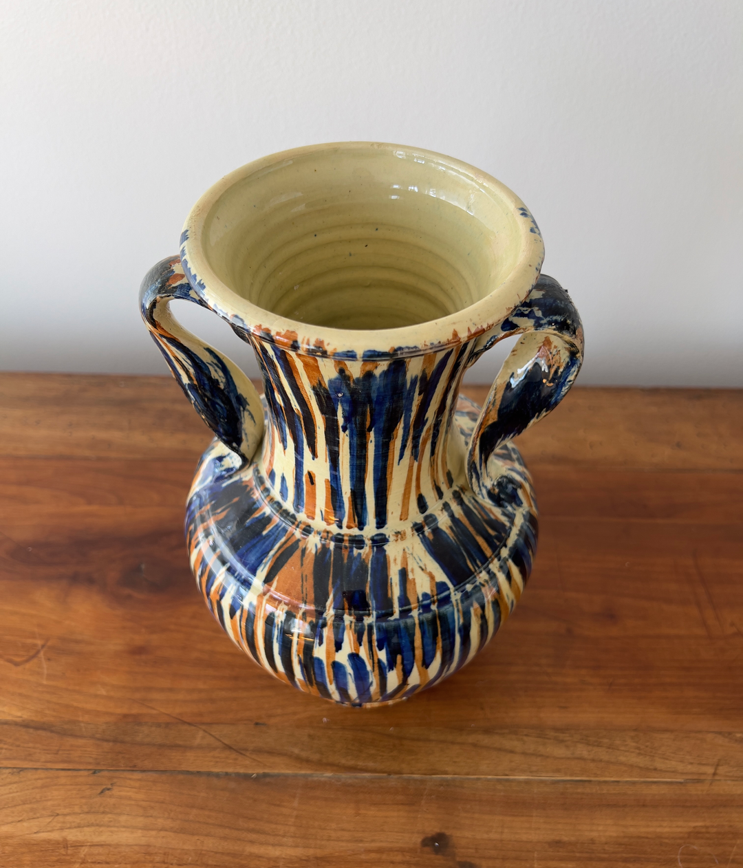 Vintage Handmade Ceramic Vase From Spain - andfoundfurnishings