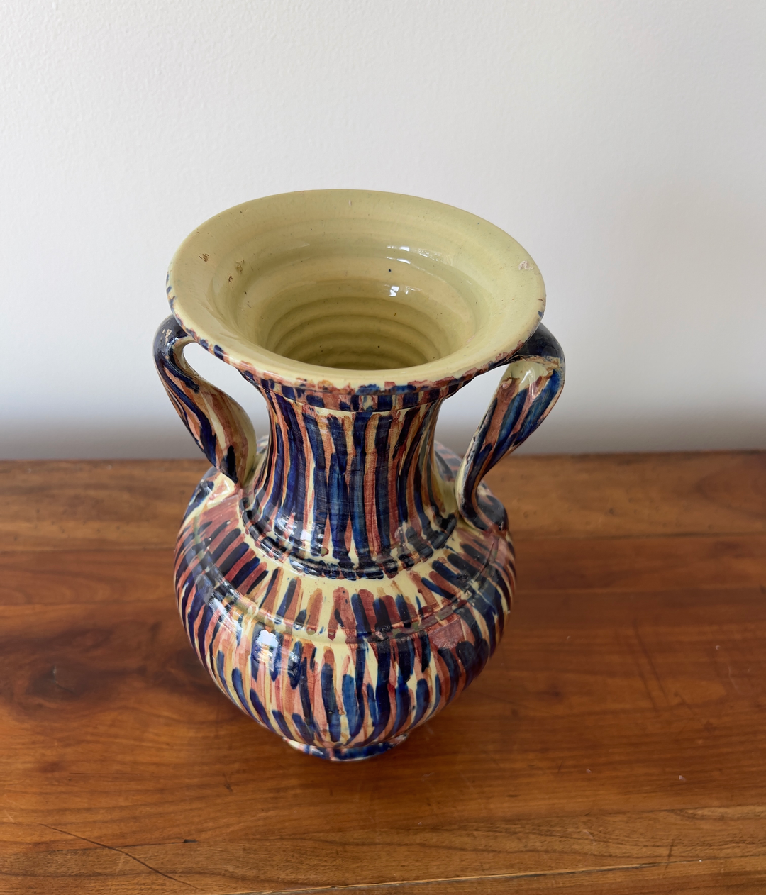 Vintage Handmade Ceramic Vase From Spain - andfoundfurnishings