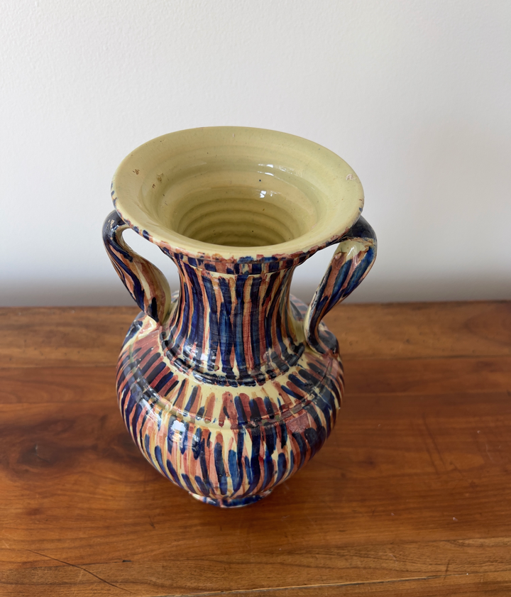 Vintage Handmade Ceramic Vase From Spain