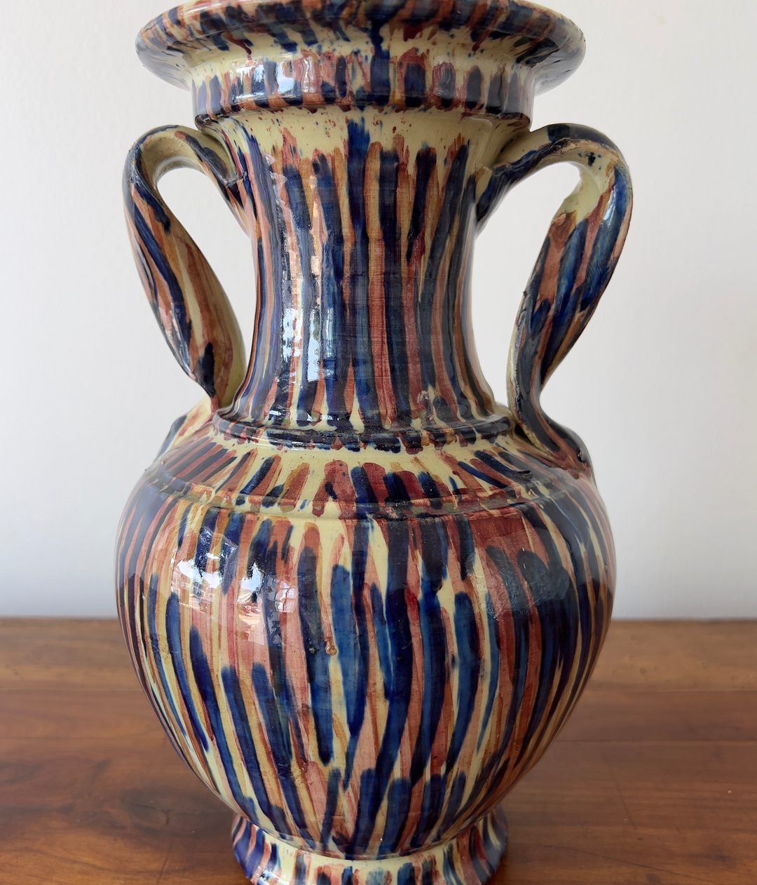 Vintage Handmade Ceramic Vase From Spain - andfoundfurnishings