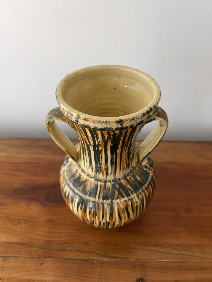 Vintage Handmade Ceramic Vase From Spain - andfoundfurnishings