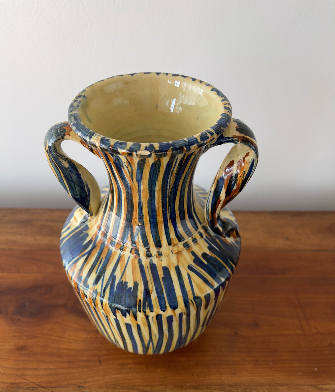 Vintage Handmade Ceramic Vase From Spain - andfoundfurnishings