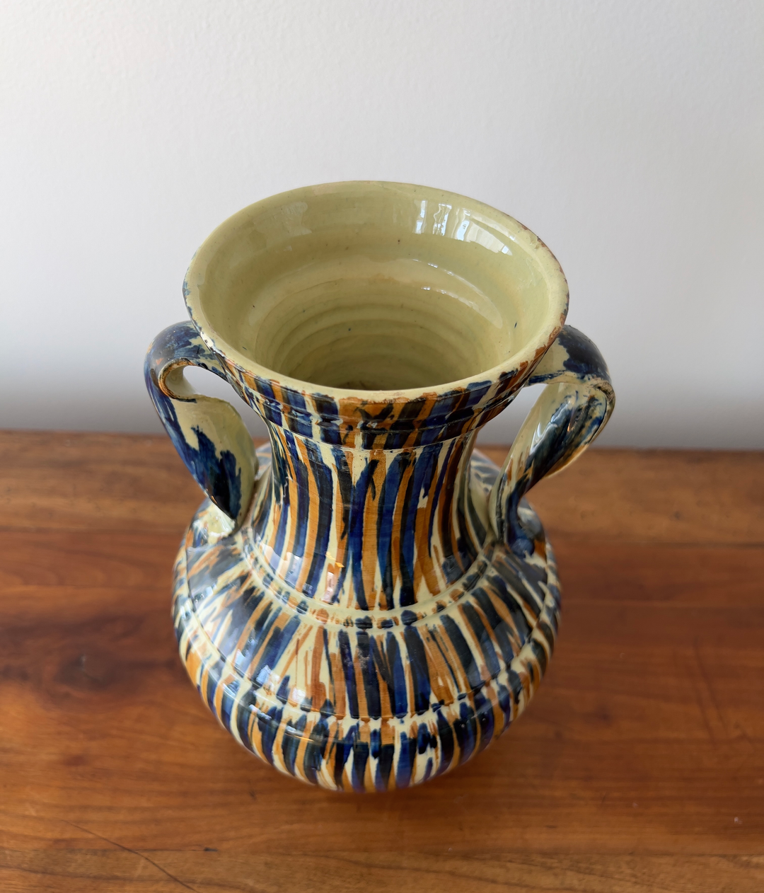 Vintage Handmade Ceramic Vase From Spain - andfoundfurnishings