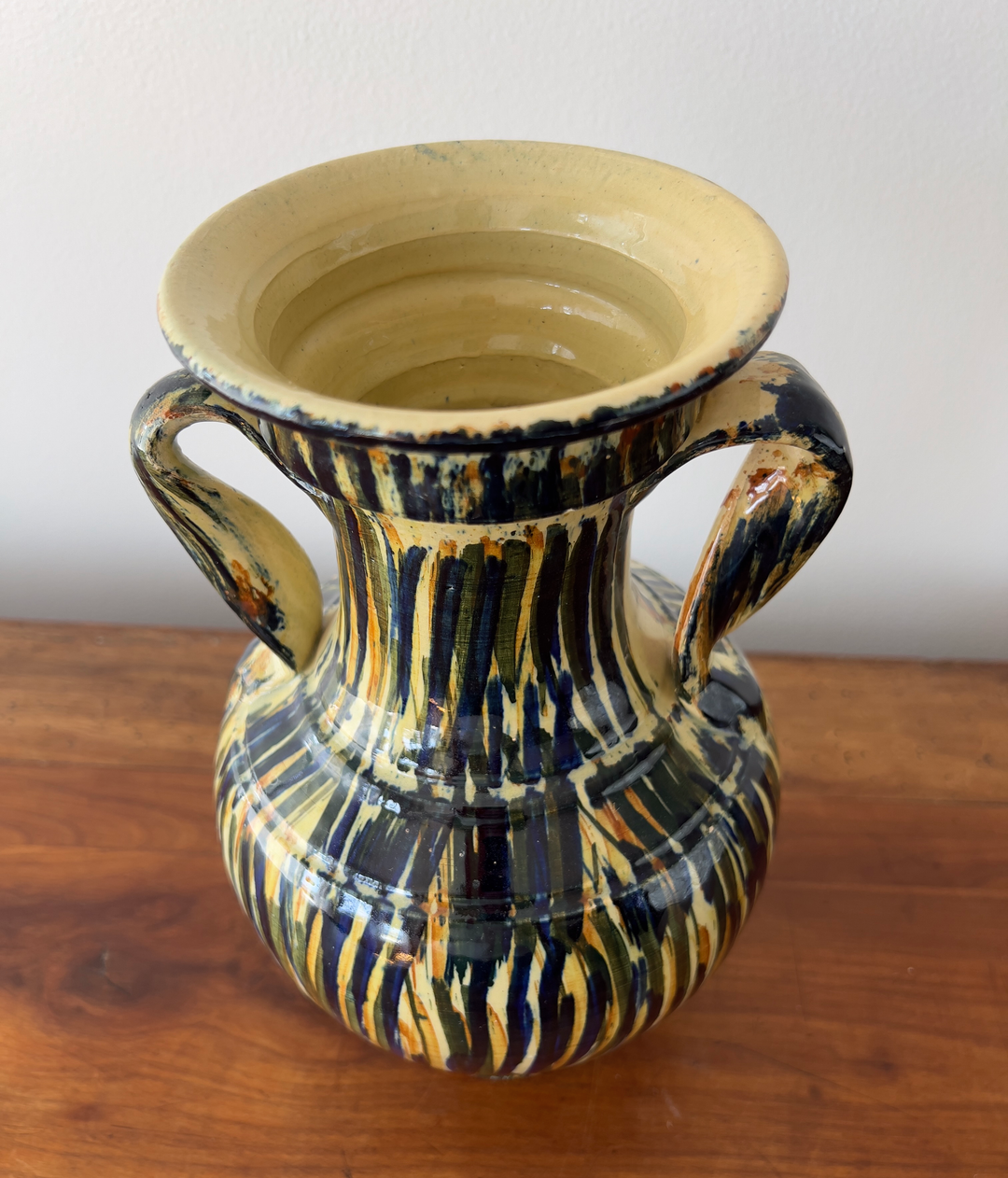 Vintage Handmade Ceramic Vase From Spain - andfoundfurnishings