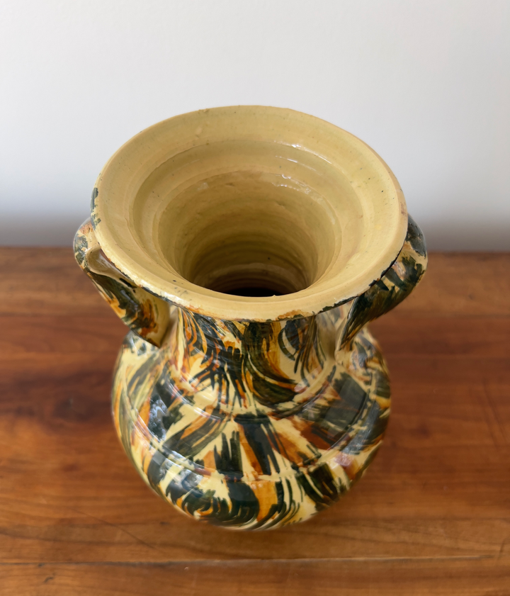 Vintage Handmade Ceramic Vase From Spain - andfoundfurnishings