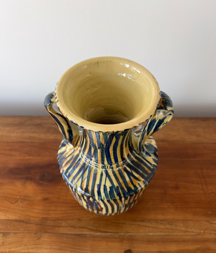 Vintage Handmade Ceramic Vase From Spain - andfoundfurnishings