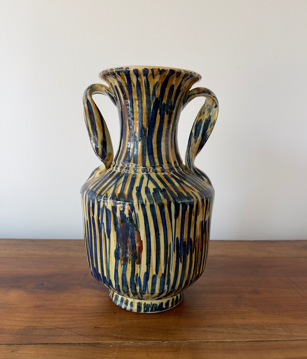 Vintage Handmade Ceramic Vase From Spain - andfoundfurnishings