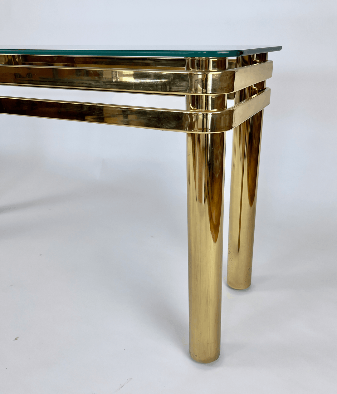 Vintage Brass cosole Table in the Manner of Pace Collection