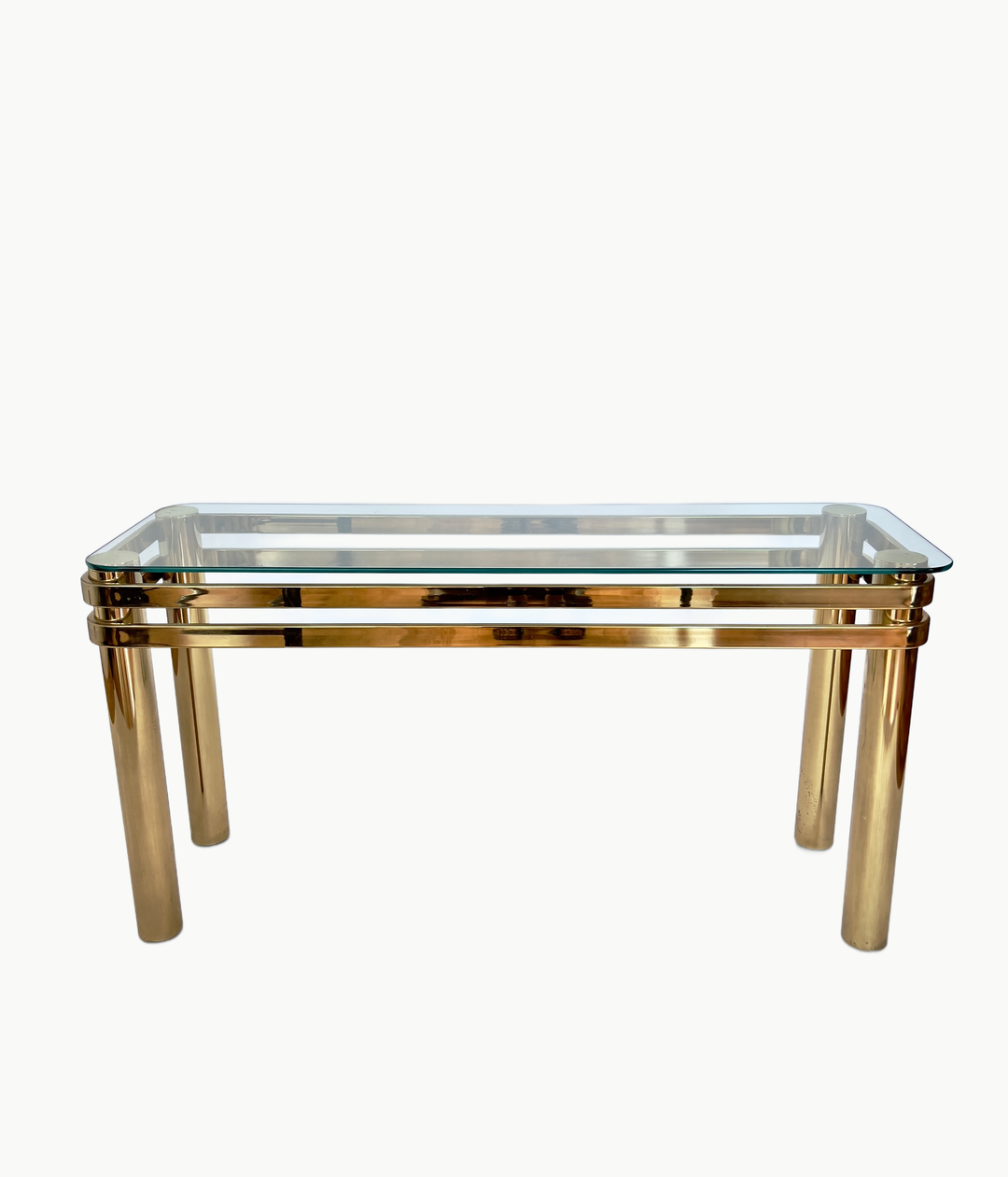 VintageBrass cosole Table in the Manner of Pace Collection