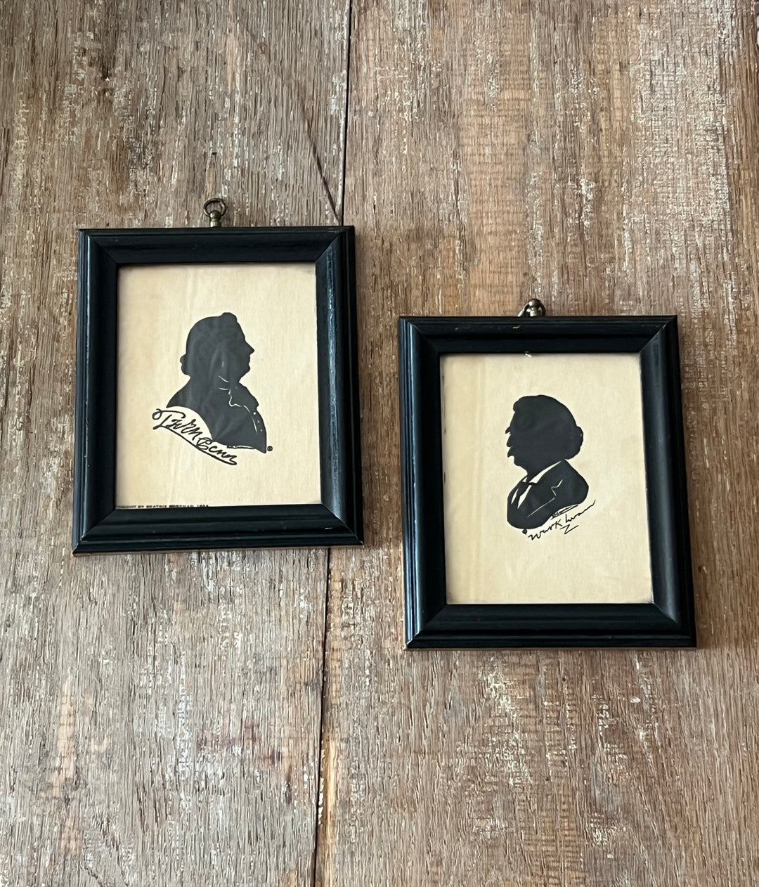 Vintage Silhouttes of Mark Twain and John Penn