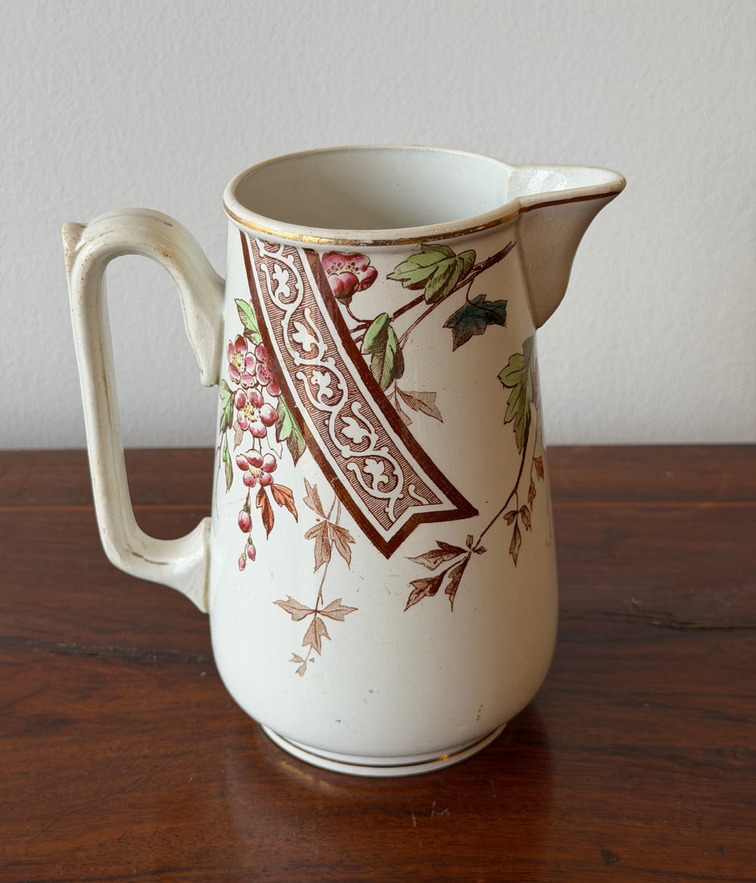 French Art Deco Terre de Fer "Hanoi" Pitcher
