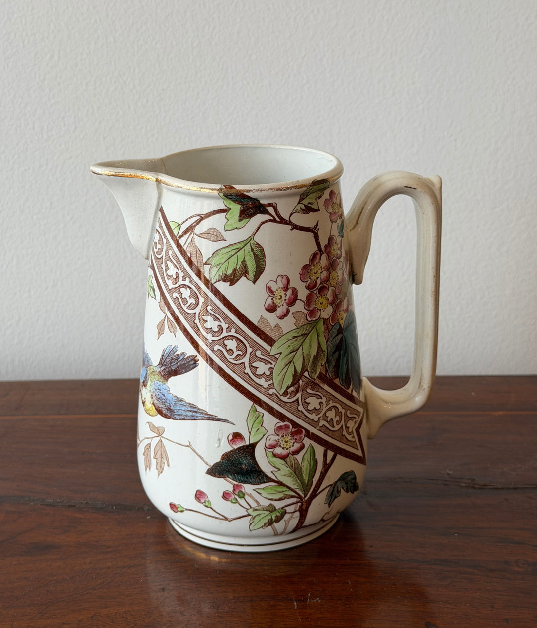 French Art Deco Terre de Fer "Hanoi" Pitcher
