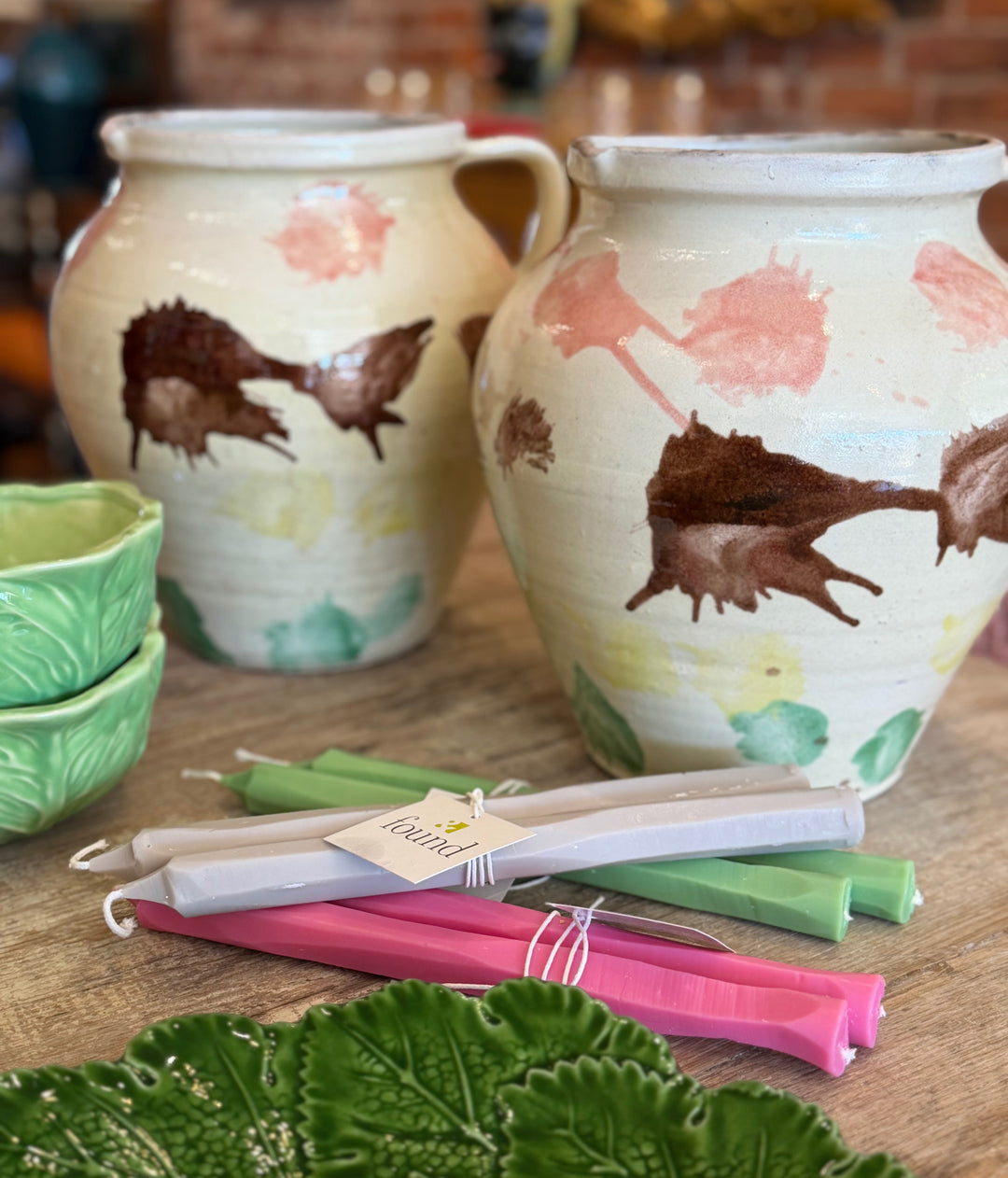 Hungarian Hand-Glazed Earthenware Jug