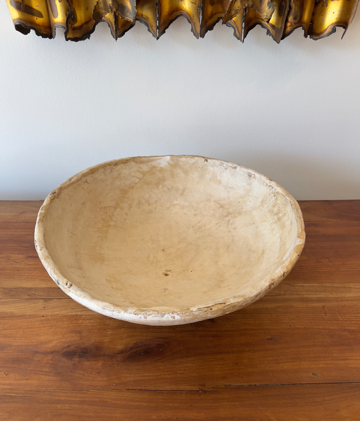 Vintage Paper-Mache bowl from India - andfoundfurnishings