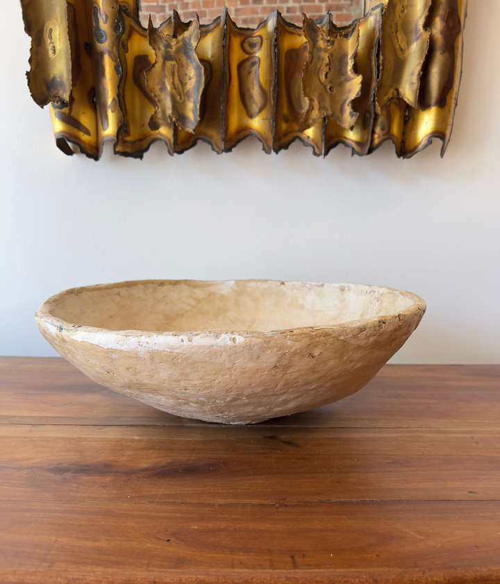 Vintage Paper-Mache bowl from India - andfoundfurnishings