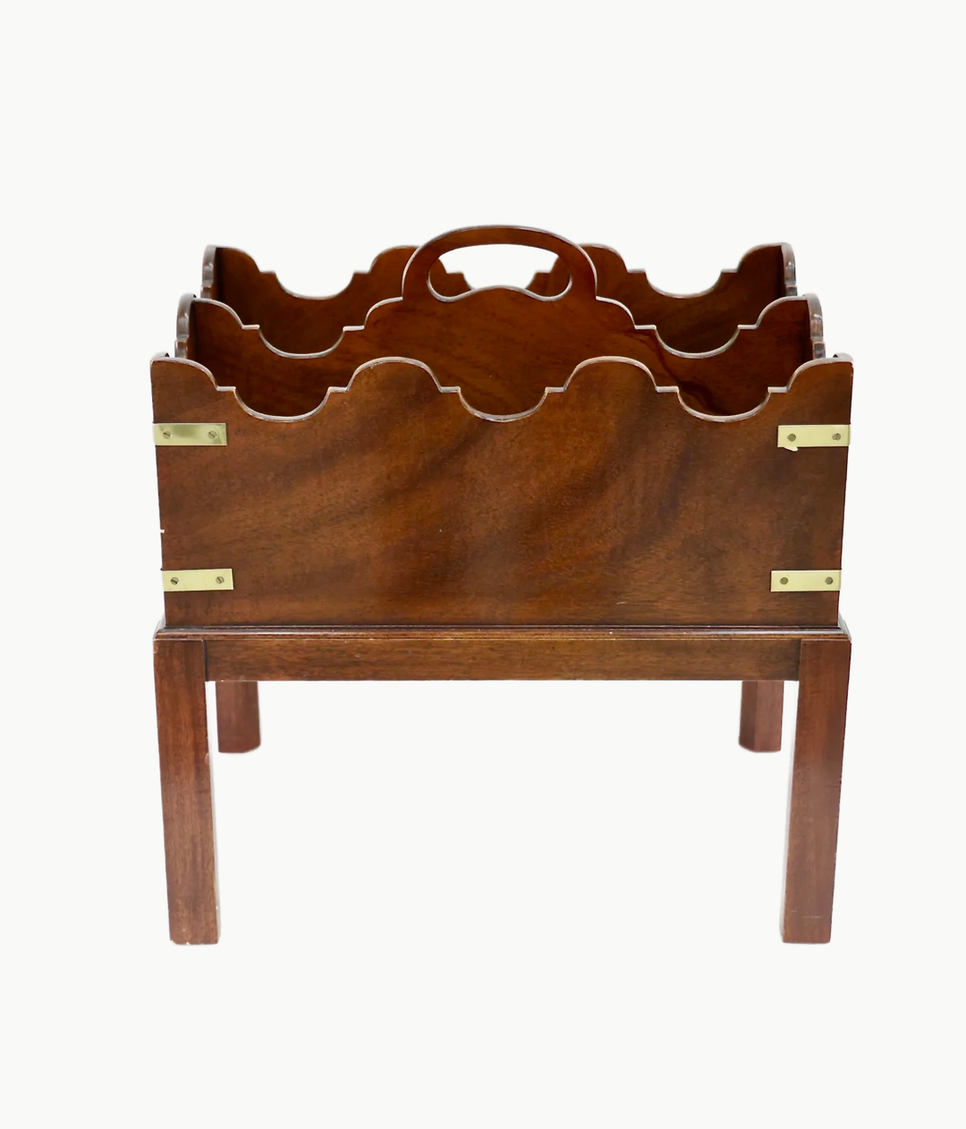 found Baker mahogany canterbury magazine holder