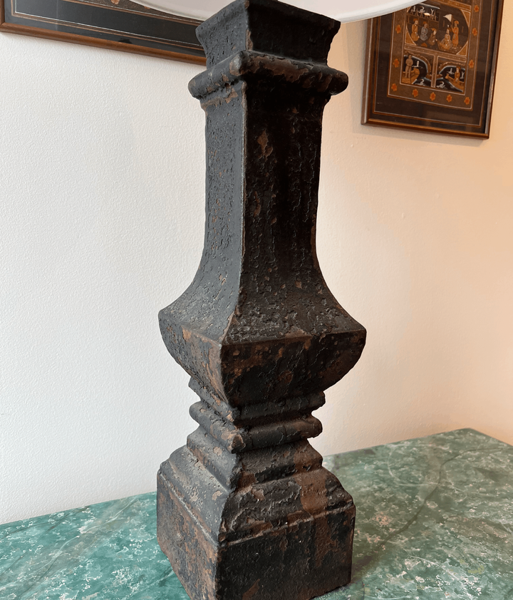 Rustic Iron Lamp from Architectural Salvage