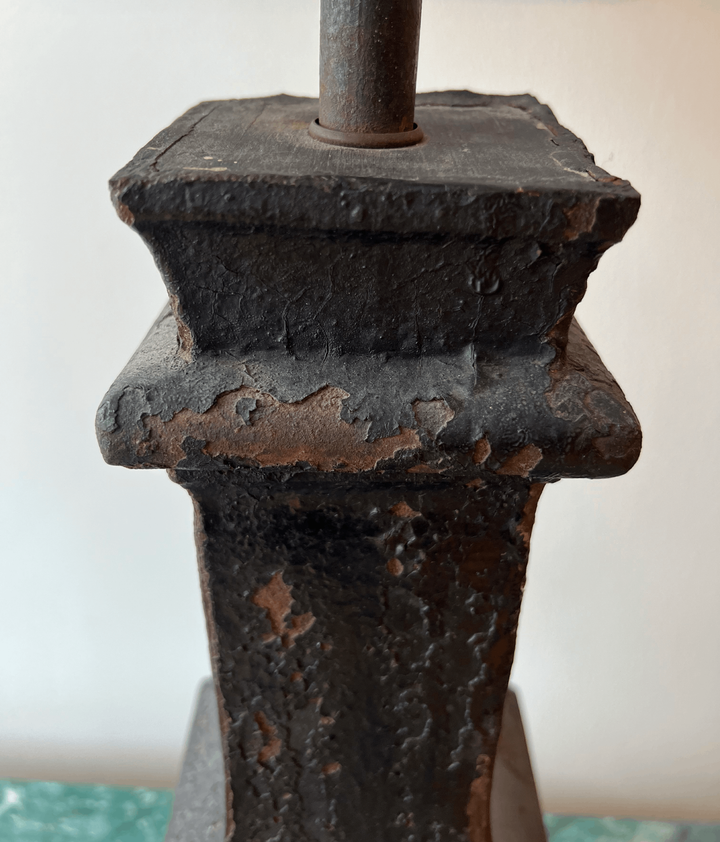 Rustic Iron Lamp from Architectural Salvage