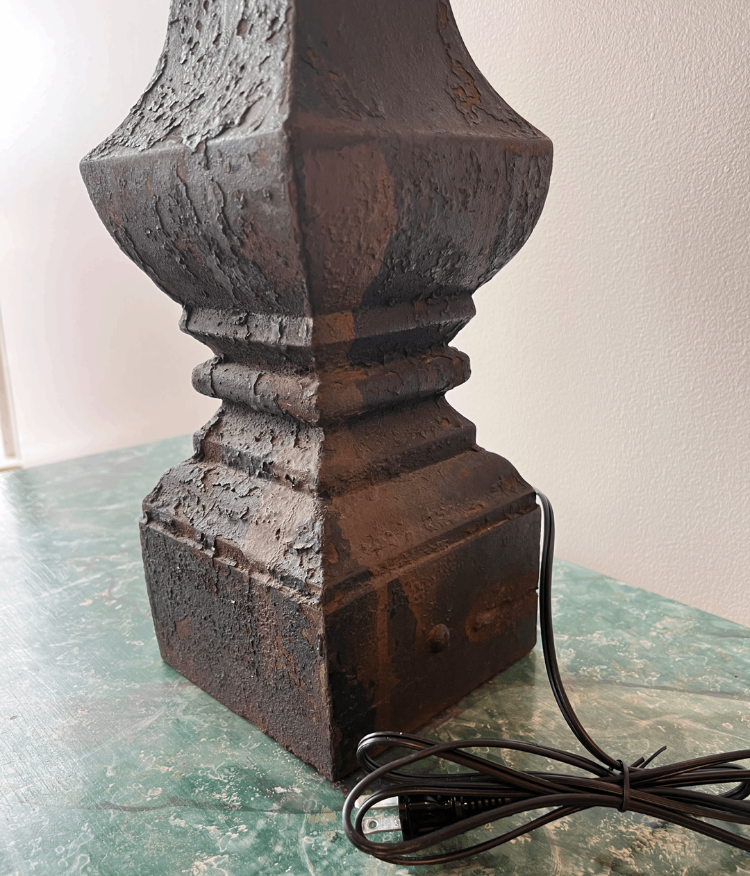 Rustic Iron Lamp from Architectural Salvage