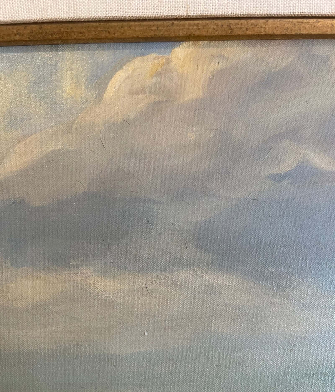 Mid-Century Coastal Seascape Painting by Bertha Larson, Professionally Framed