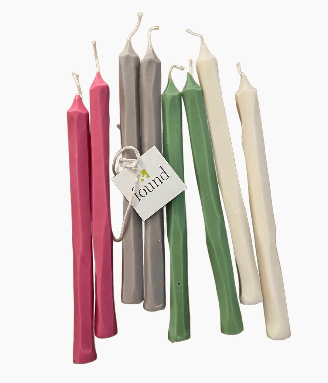 found handmade taper candles B