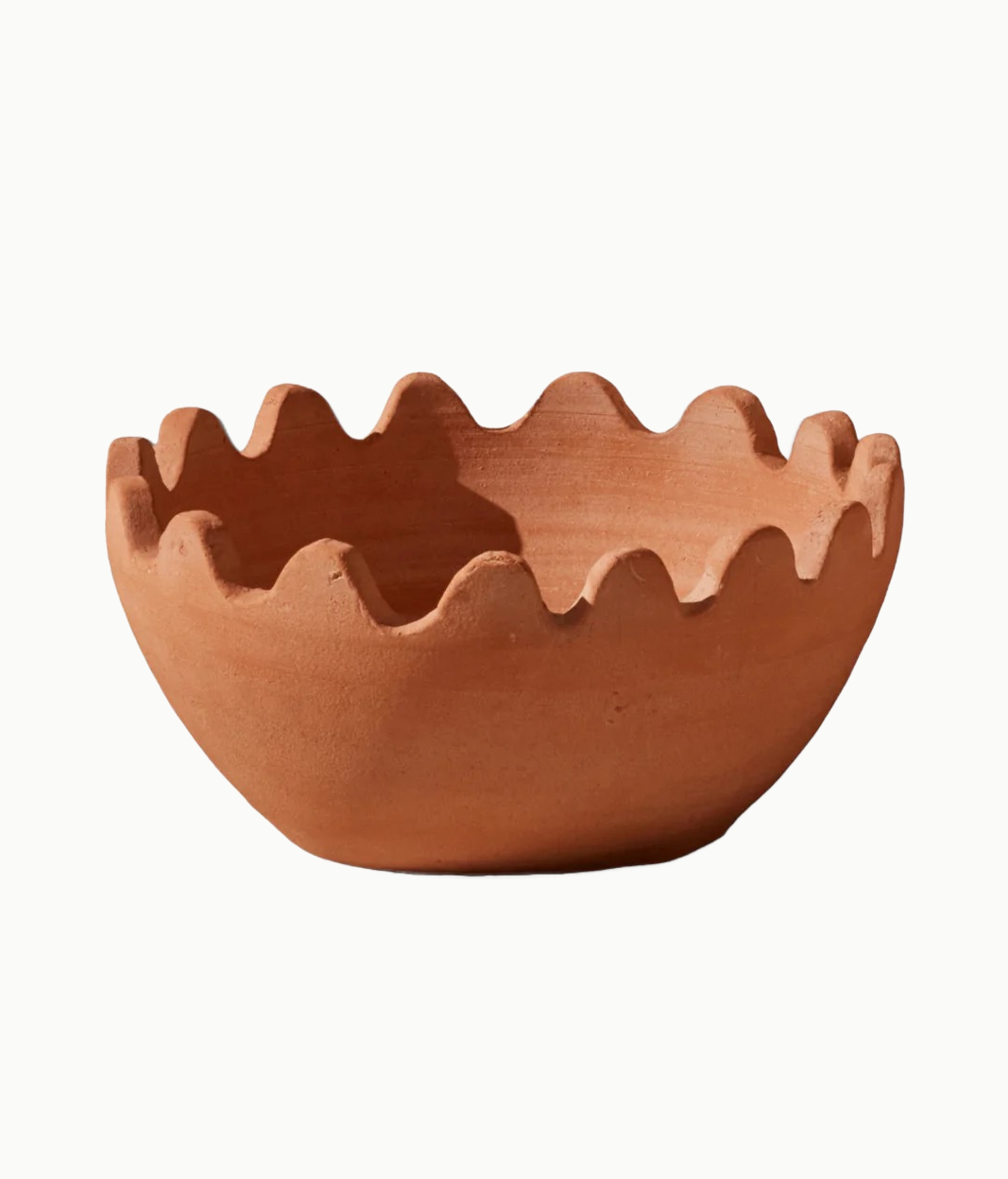 found handmade terracotta wavy bowl honduras