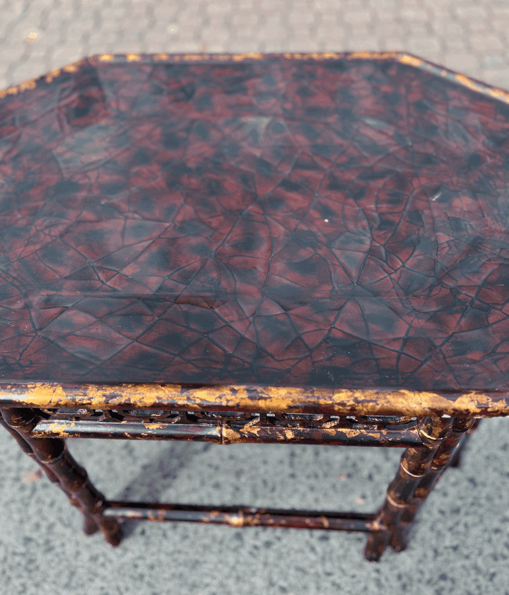 Vintage Tortoiseshell Motif Cocktail Table by Maitland Smith - andfoundfurnishings