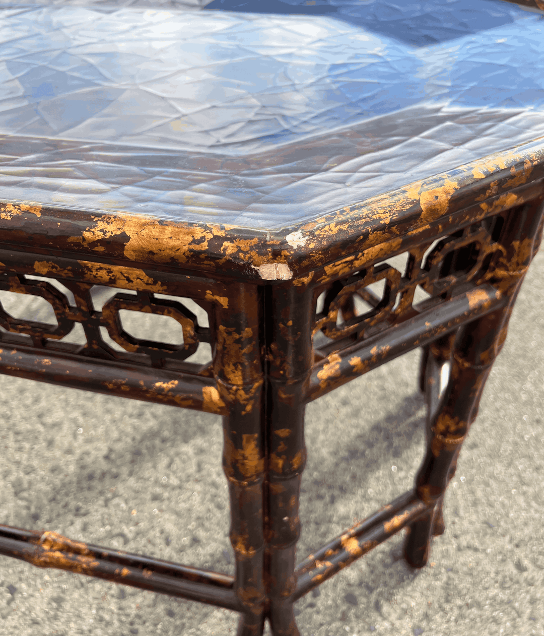 Vintage Tortoiseshell Motif Cocktail Table by Maitland Smith - andfoundfurnishings