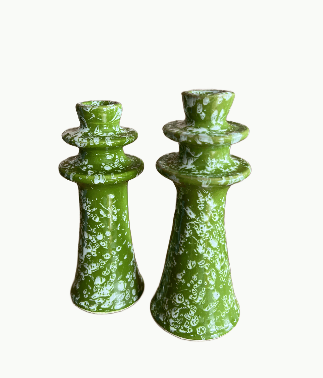 found moroccan candlesticks green b