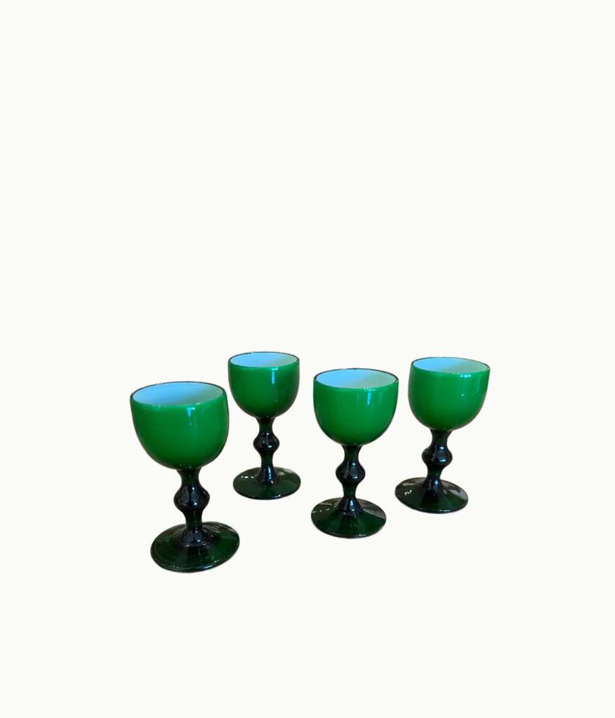 Vintage Carlo Moretti handblown Cordial glasses from Italy