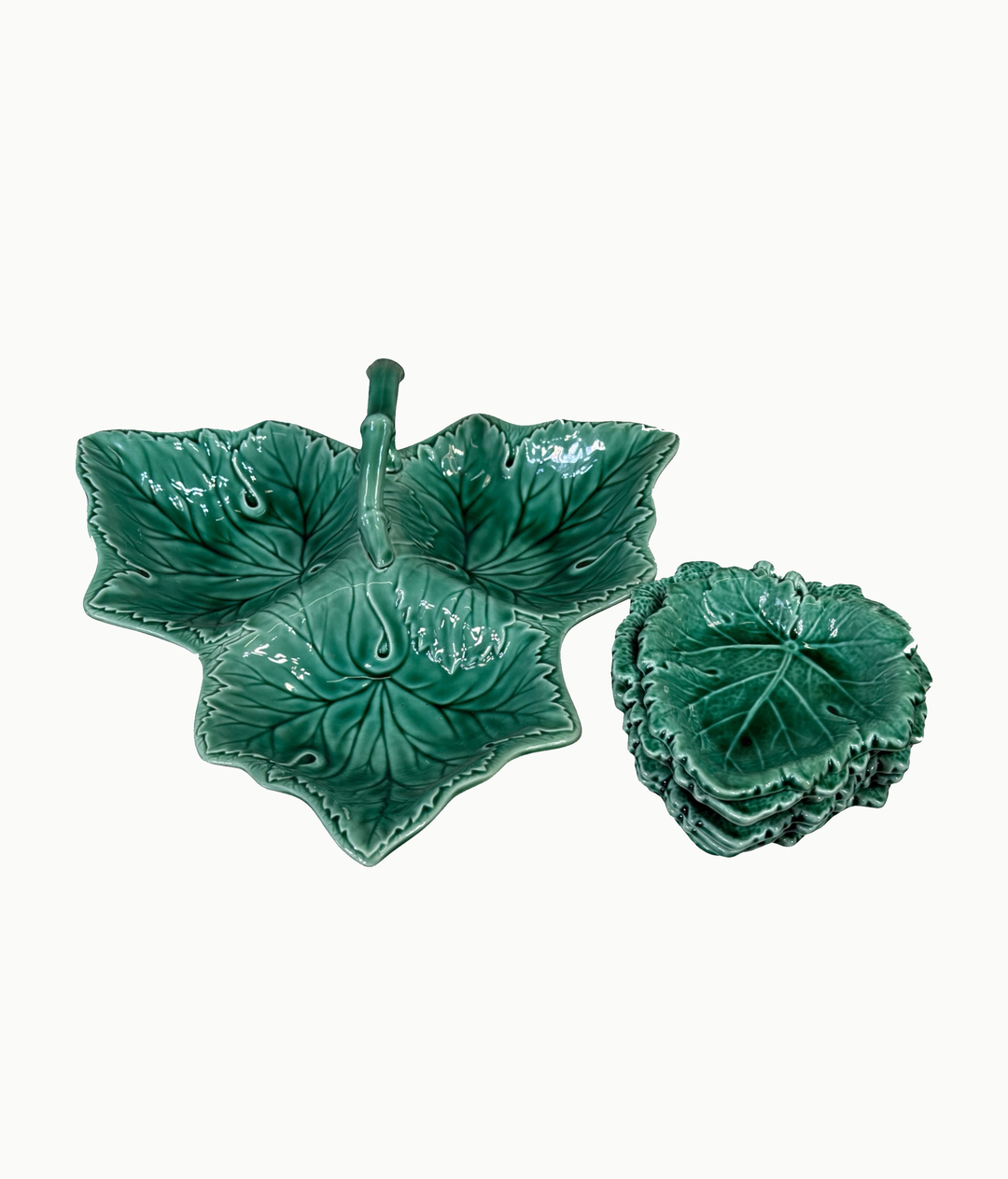 found vintage wedgewood leaf Plates