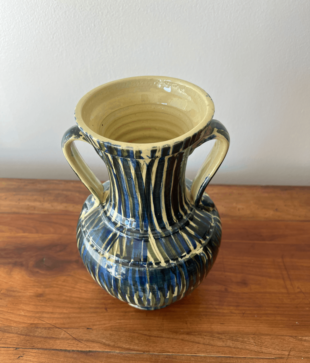 Vintage Handmade Ceramic Vase From Spain - andfoundfurnishings